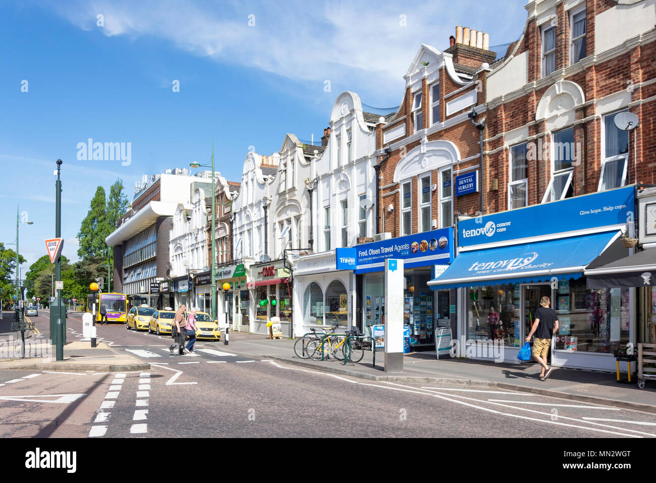 Poole Road, Westbourne, Bournemouth, Dorset, England, Vereinigtes Königreich Stockfoto