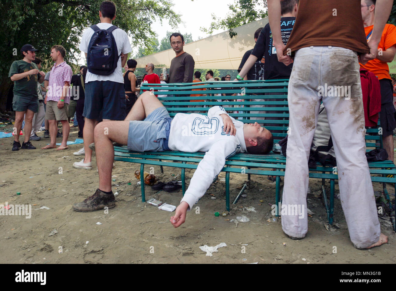 Dance Arena am Exit Festival 2005, novi-sad Serbien. Stockfoto