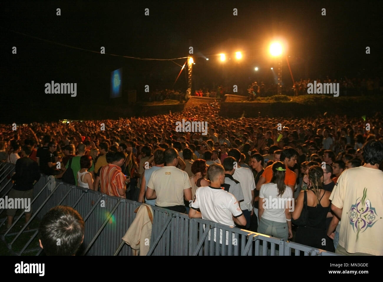 Dance Arena am Exit Festival 2005, novi-sad Serbien. Stockfoto