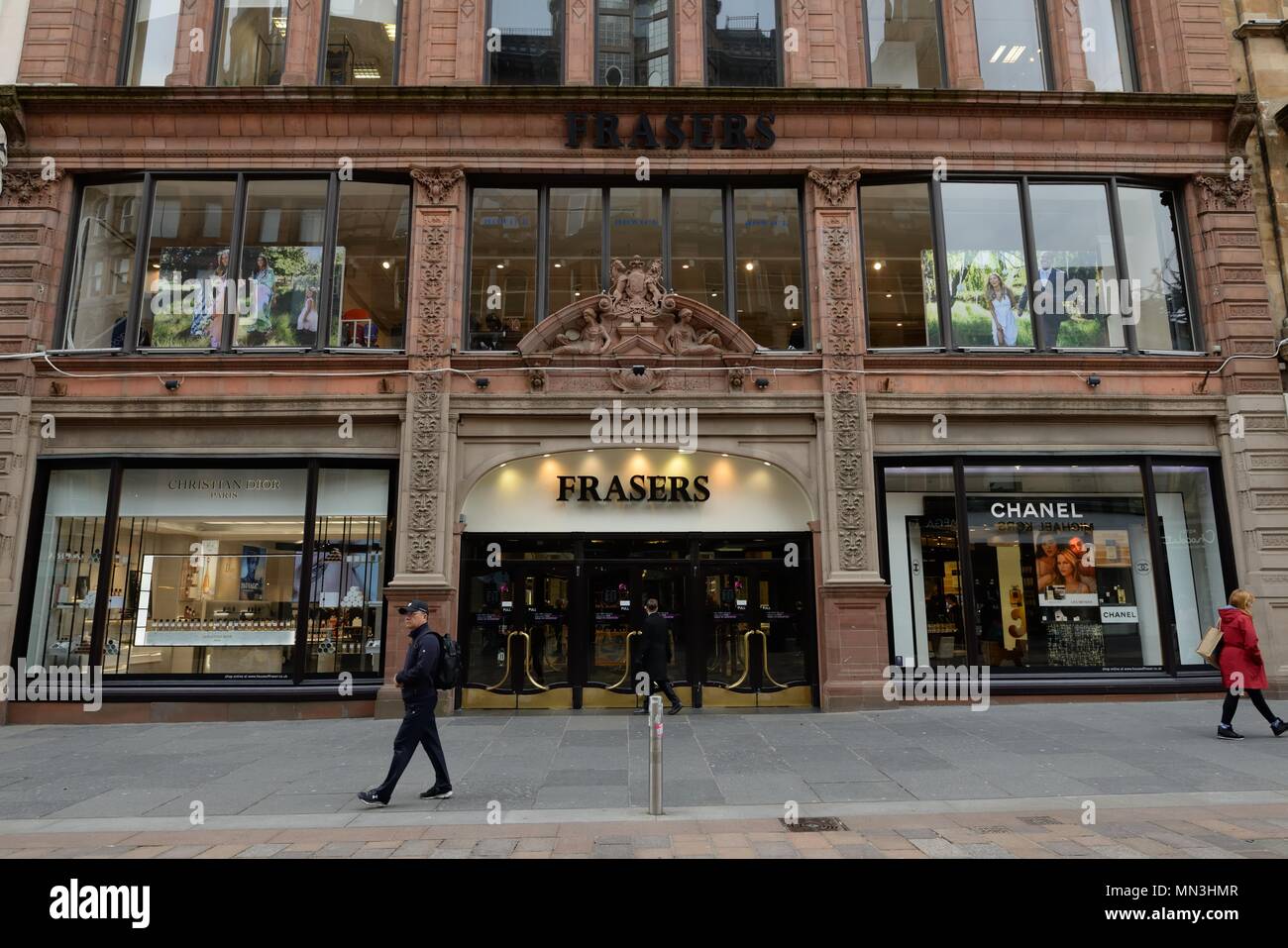 Die frasers Gebäude Fassade in Buchanan Street tyle Meile", Glasgow, Schottland, Großbritannien, Europa Stockfoto