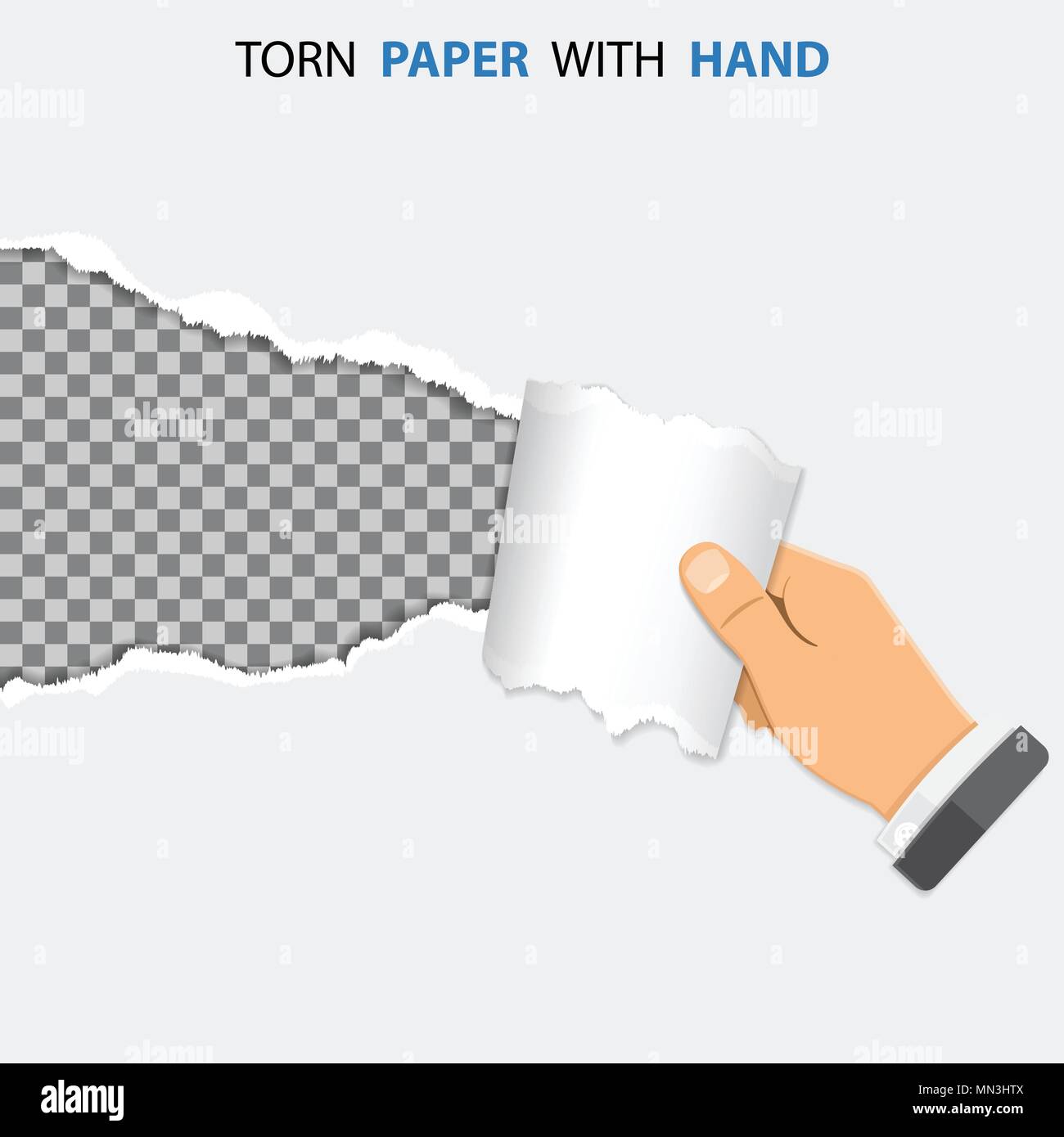 Gerissene Loch auf Papier Stock Vektor