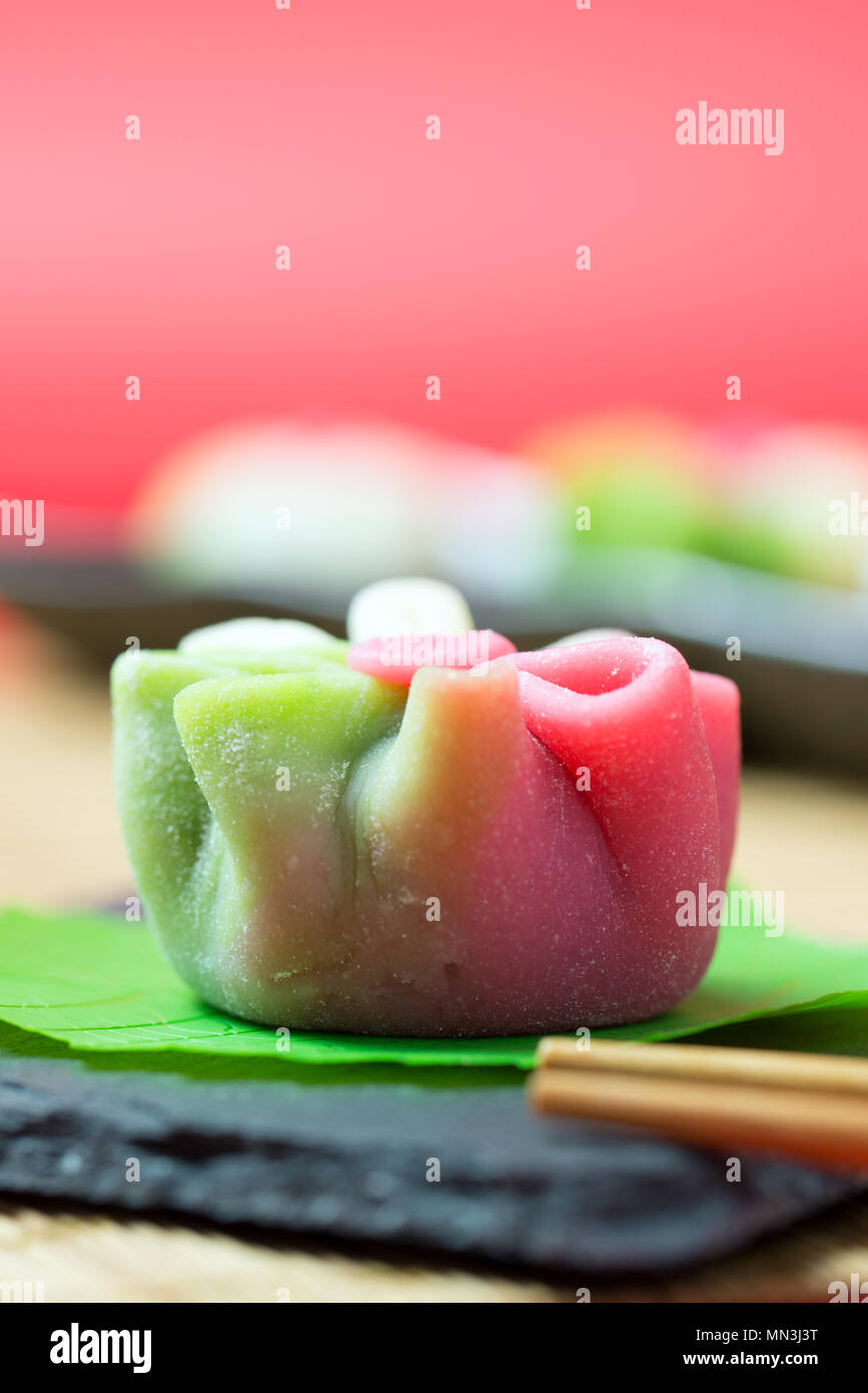 Traditionelle japanische Süßigkeiten wagashi Stockfoto