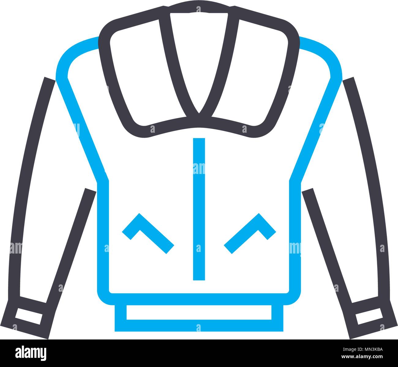 Hr. Mantel Vektor dünne Linie Schlaganfall Symbol. Hr. Mantel Umrisse Illustration, lineare Zeichen, Symbol Konzept. Stock Vektor