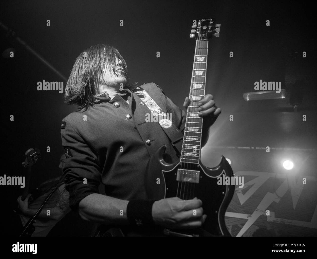 UK Rock Band SKAM durchführen an das Schwarze Herz, Camden Stockfoto