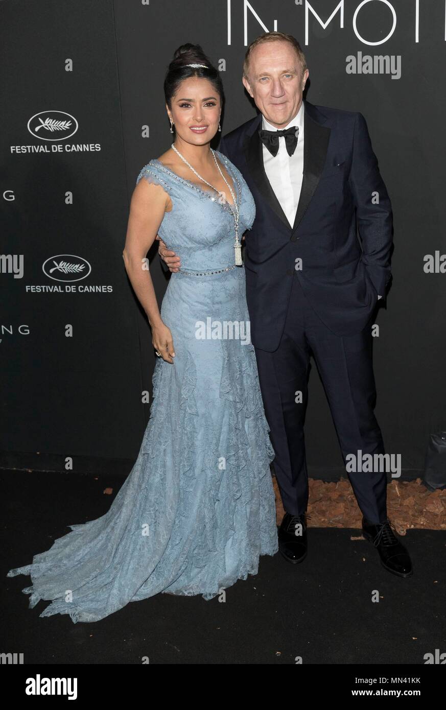 Cannes Frankreich 13 Mai 2018 Salma Hayek Und Francois Henri Pinault Mann Besuchen Die Frauen In Bewegung Preise Abendessen Prasentiert Von Kering Und Die 71th Cannes Film Festival Am Place De La Castre