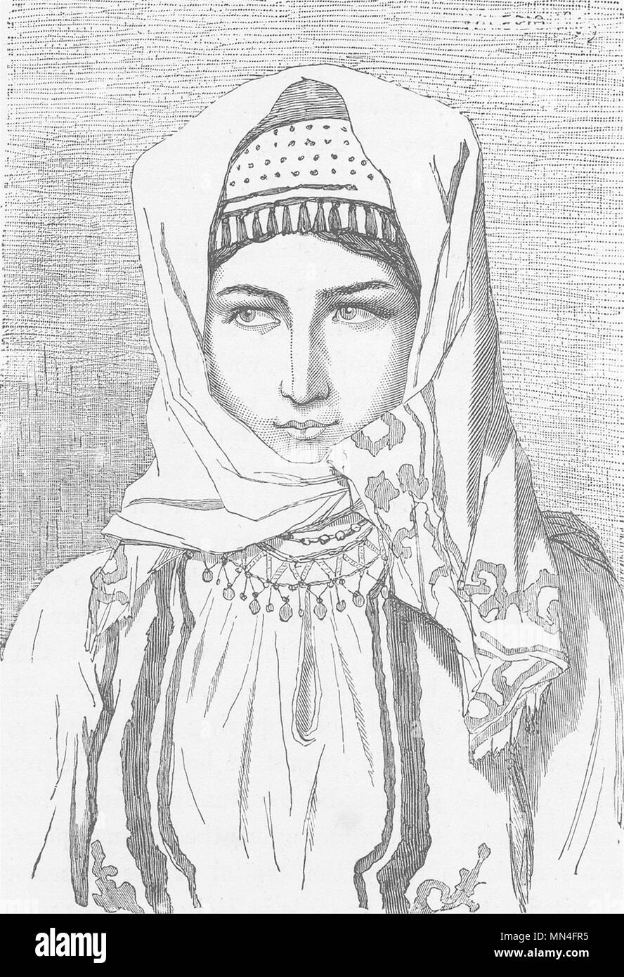 Bosnien. Bosnische Bäuerin 1893 alte antike vintage Bild drucken Stockfoto