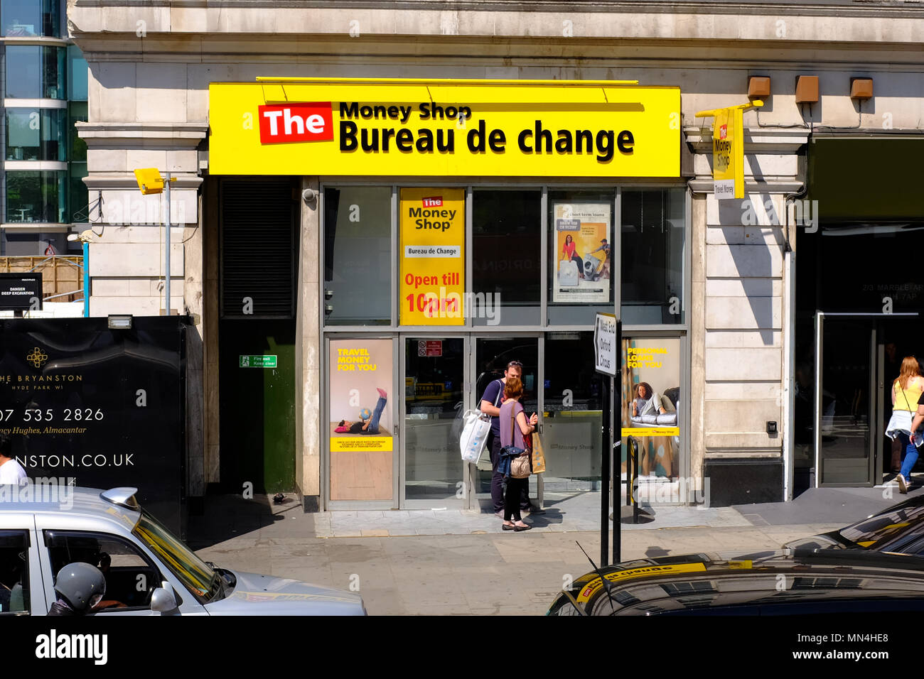 Bureau de Change am Marble Arch London Stockfoto