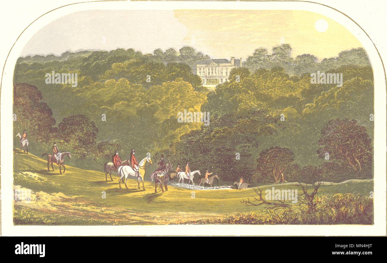 DENBY GRANGE, Wakefield, Yorkshire (Lister Kaye, Baronet) 1892 alte Drucken Stockfoto