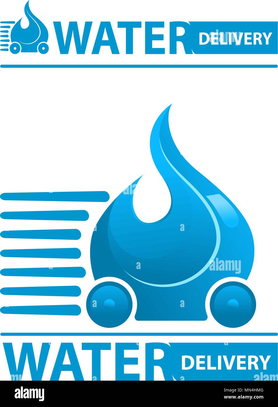 Wasser Lieferung Symbol Stock Vektor