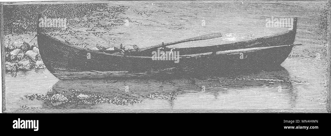 Norwegen. Ein modernes Norwegisch Boot 1890 alte antike vintage Bild drucken Stockfoto