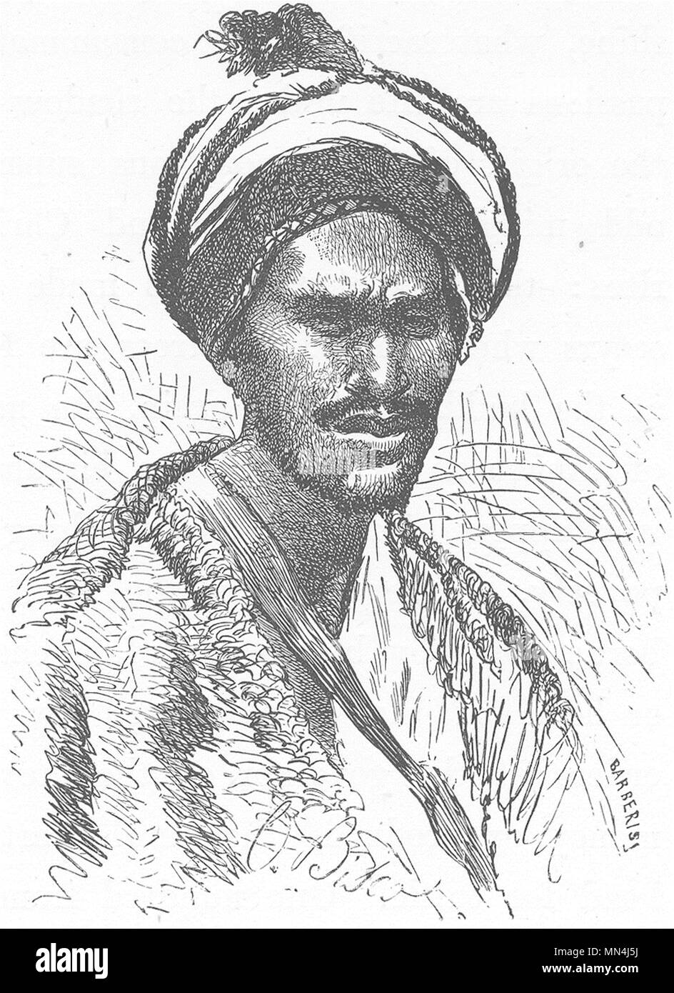 Marokko. Art der nativen Beni-Hassan 1882 alte antike vintage Bild drucken Stockfoto