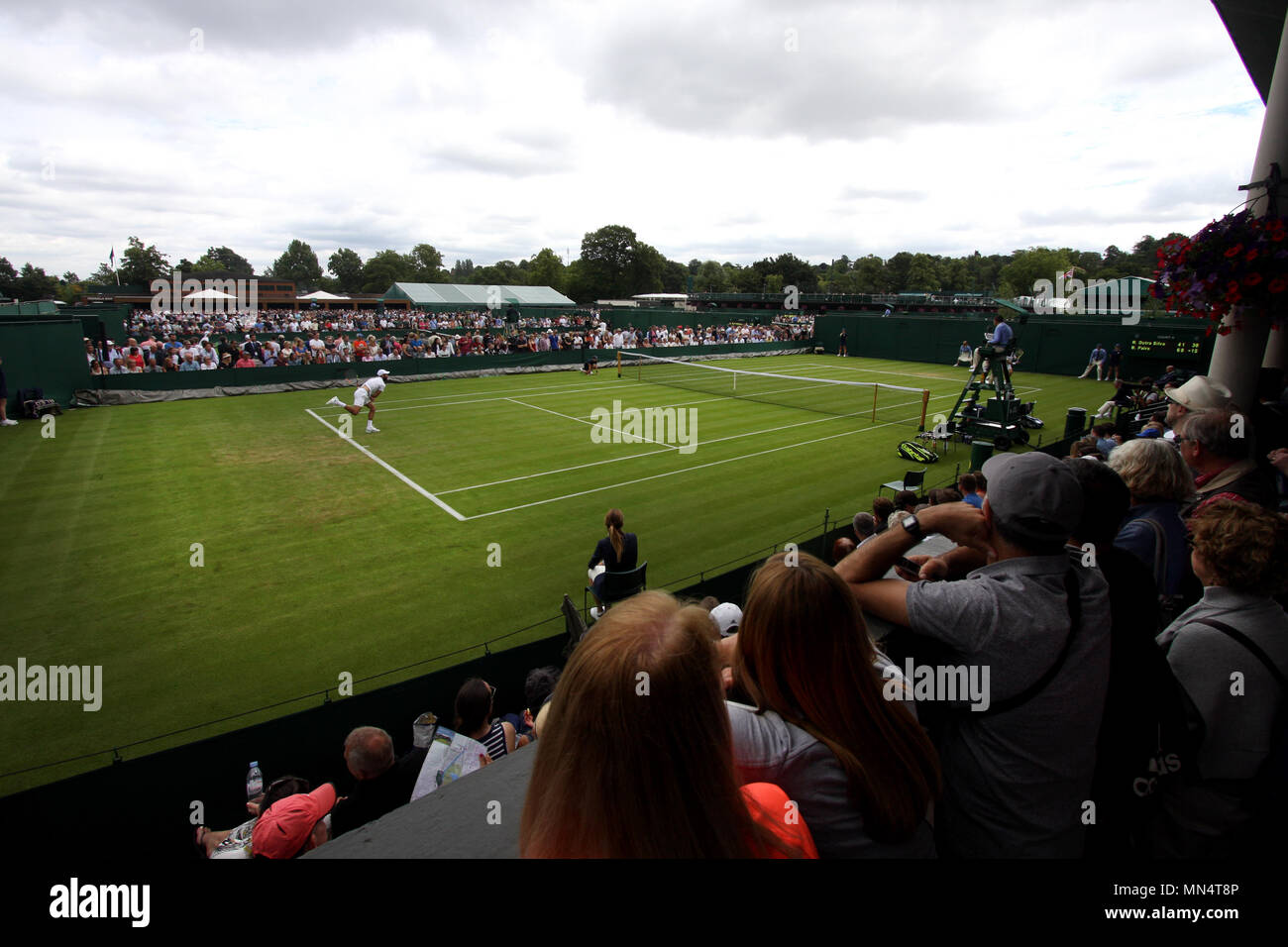 London, 3 Juli, 2017 - Wimbledon: Öffnung Tag von Wimbledon Stockfoto