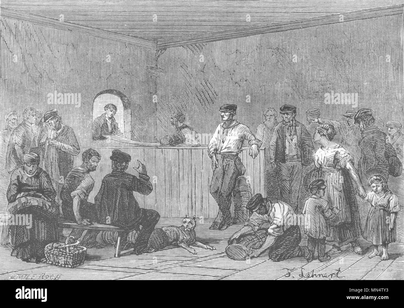 RHÔNE. Lyon. La livraison des Stücke, Komposition 1880 alten, antiken Drucken Stockfoto