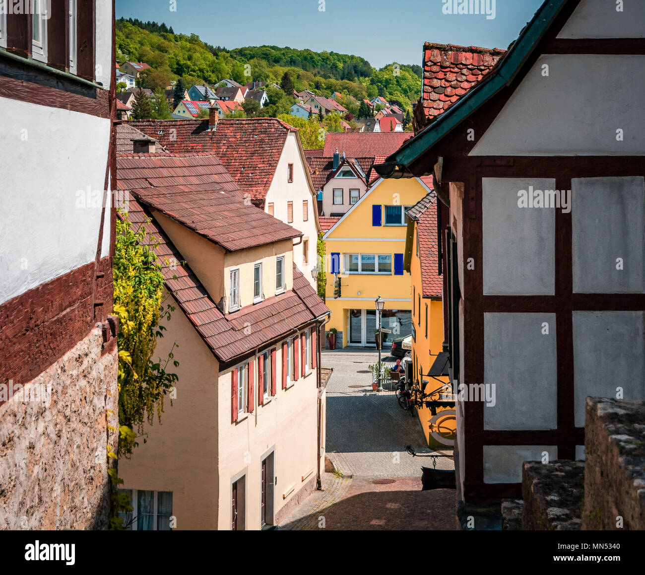 Röttingen - die Stadt der Rottingen im Taubertal an der Romantischen Straße, Bayern, Deutschland Stockfoto