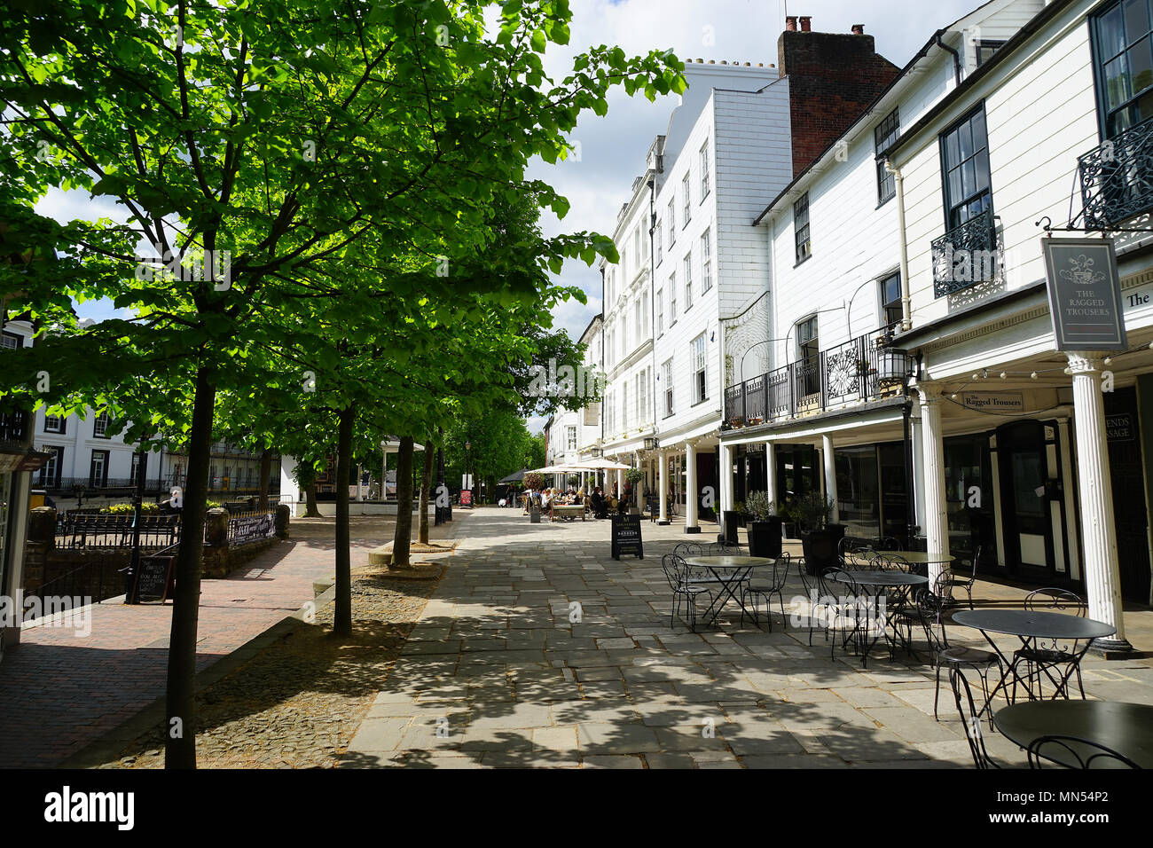 Ein Blick entlang der Dachpfannen, Tunbridge Wells Stockfoto