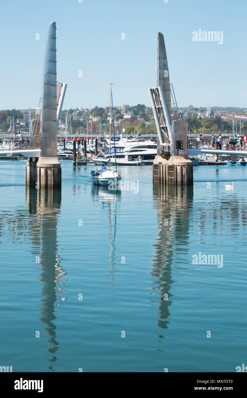 Torquay Harbour Bridge, Devon, Großbritannien Stockfoto