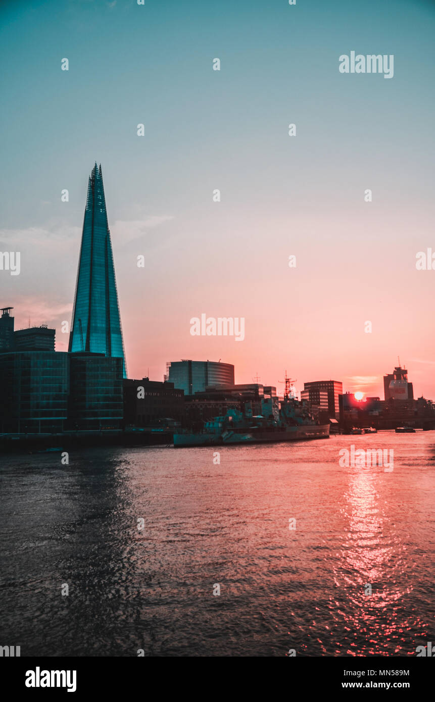 London-Sonnenuntergang Stockfoto