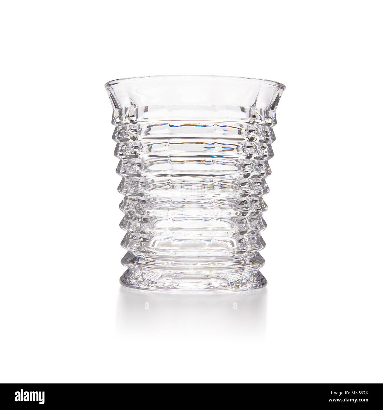 Kristall Glas für Alkohol Stockfoto