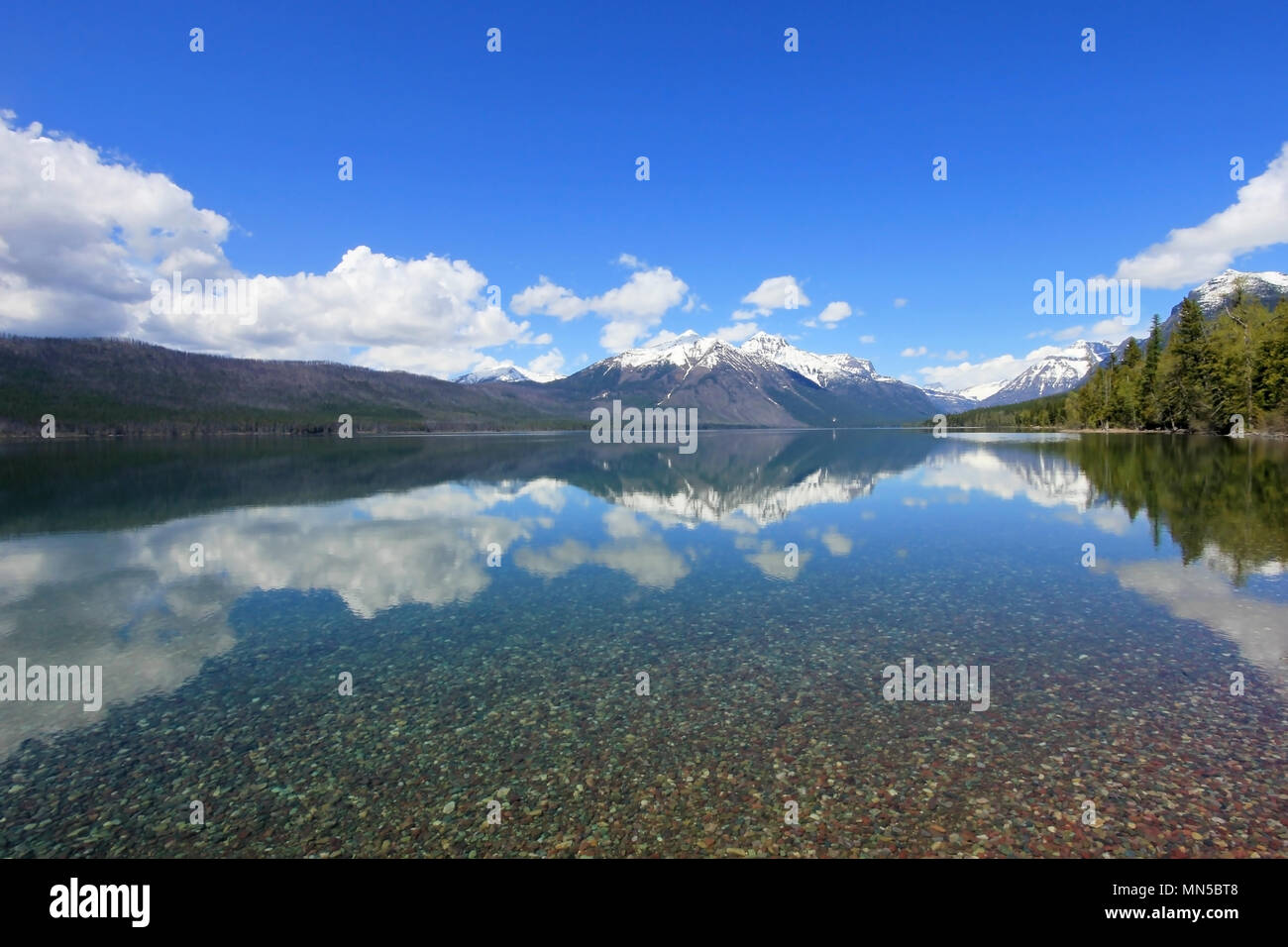 Lake Mc Donald im Glacier National Park, Montana Stockfoto