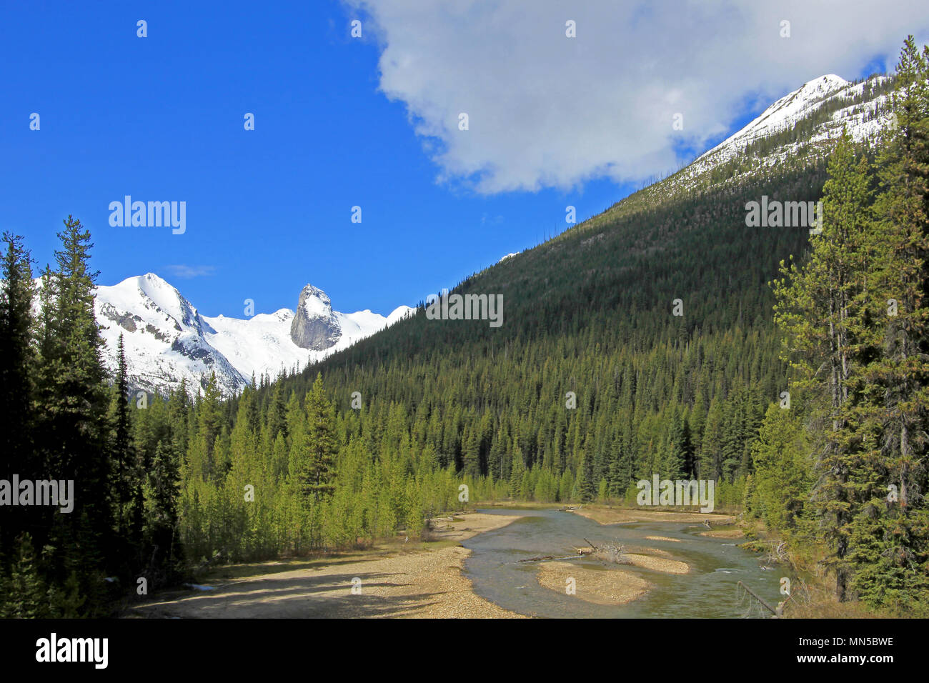 Bugaboo Türme in Bugaboo Provincial Park, British Columbia. Stockfoto