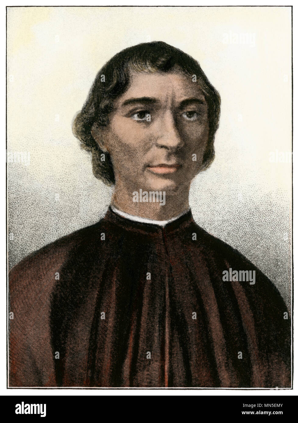 Niccolo Machiavelli. Handcolorierte halftone einer Abbildung Stockfoto