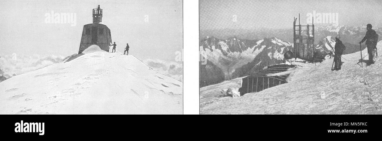 HAUTE-SAVOIE. L'Observatoire Janssen Debüt; État Actuel de 1900 alten Drucken Stockfoto