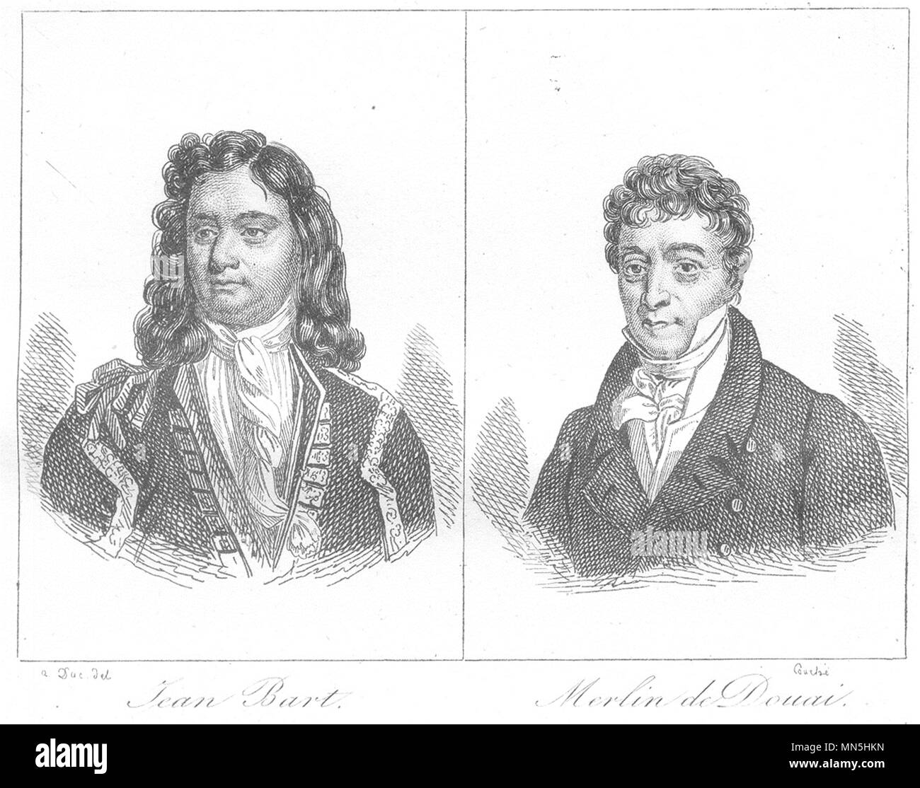 NORD. Jean Bart; Merlin de Douai 1835 alte antike vintage Bild drucken Stockfoto