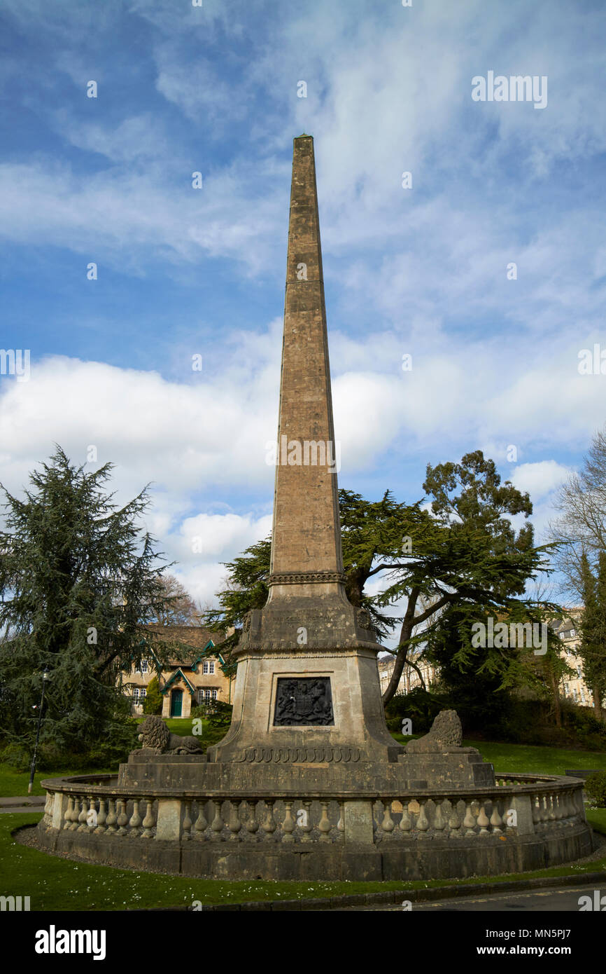 Victoria Spalte in Royal Victoria Park Badewanne England Großbritannien Stockfoto