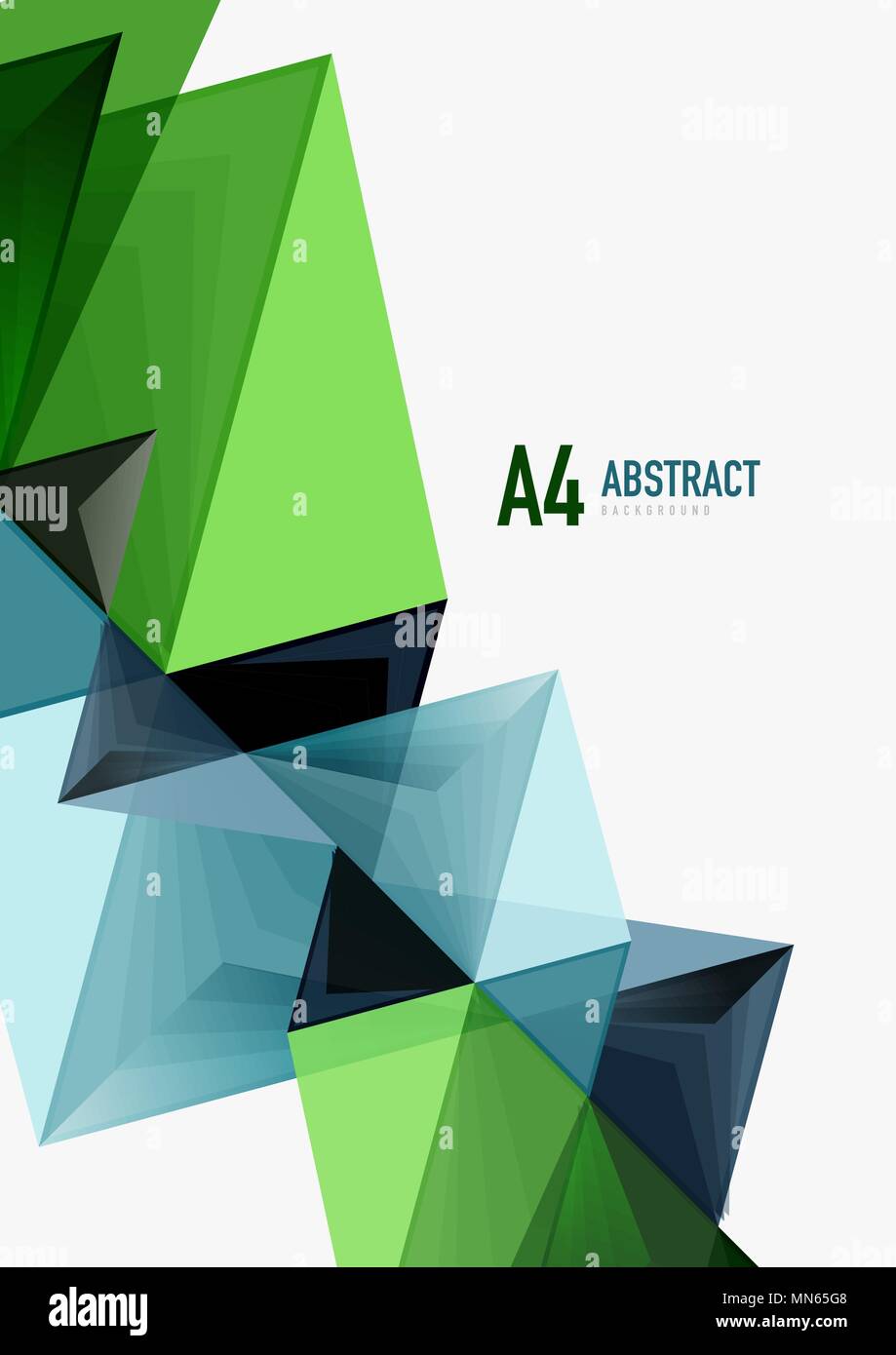 Dreieckige Low Poly Vektor Format a4 geometrische abstrakte Vorlage. Dreieckige Low Poly Vektor Format a4 geometrische abstrakte Vorlage. Bunte Dreiecke auf hellen Hintergrund, futuristischer Techno oder Business Design Stock Vektor