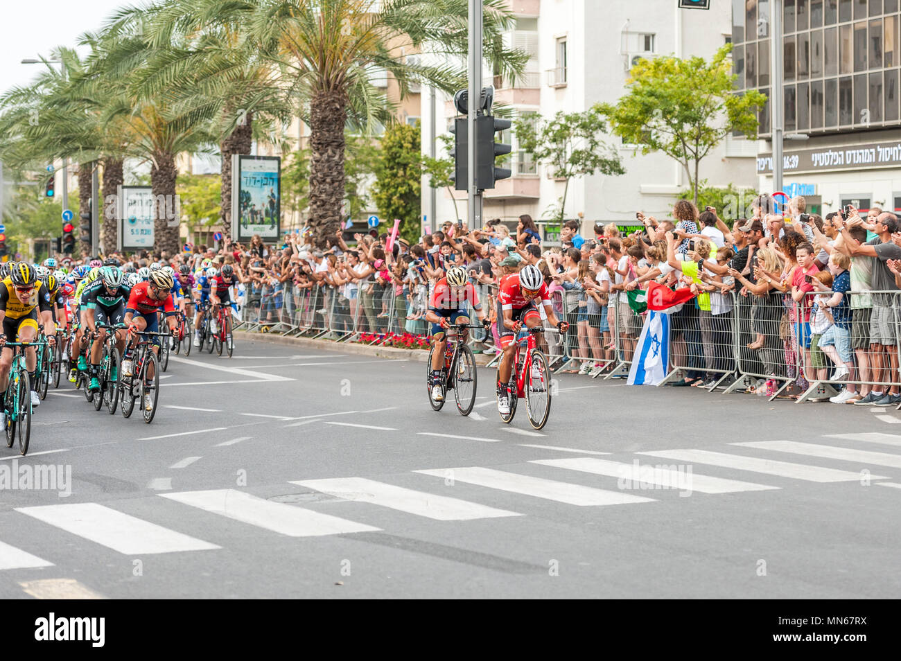 Israel, Tel Aviv-Yafo vom 5. Mai 2018: Giro d'Italia - Ankunft in Tel Aviv (Michael Jacobs/Alamy live-Nachrichten) Stockfoto