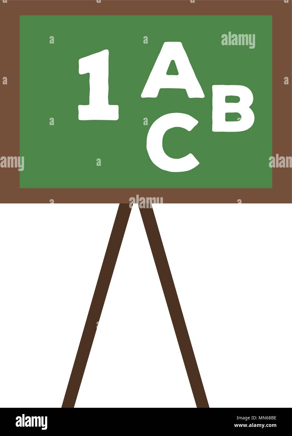  Schule Tafel mit Zahlen und Buchstaben Stock-Vektorgrafik - Alamy Illustration 