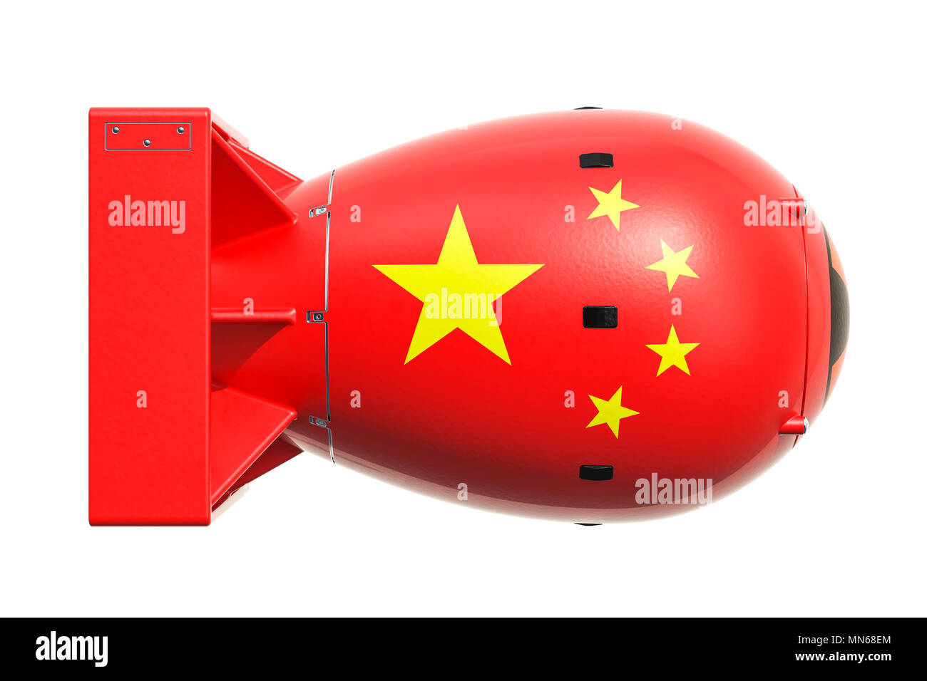 Chinesische Atomwaffe Konzept, 3D-Rendering Stockfoto