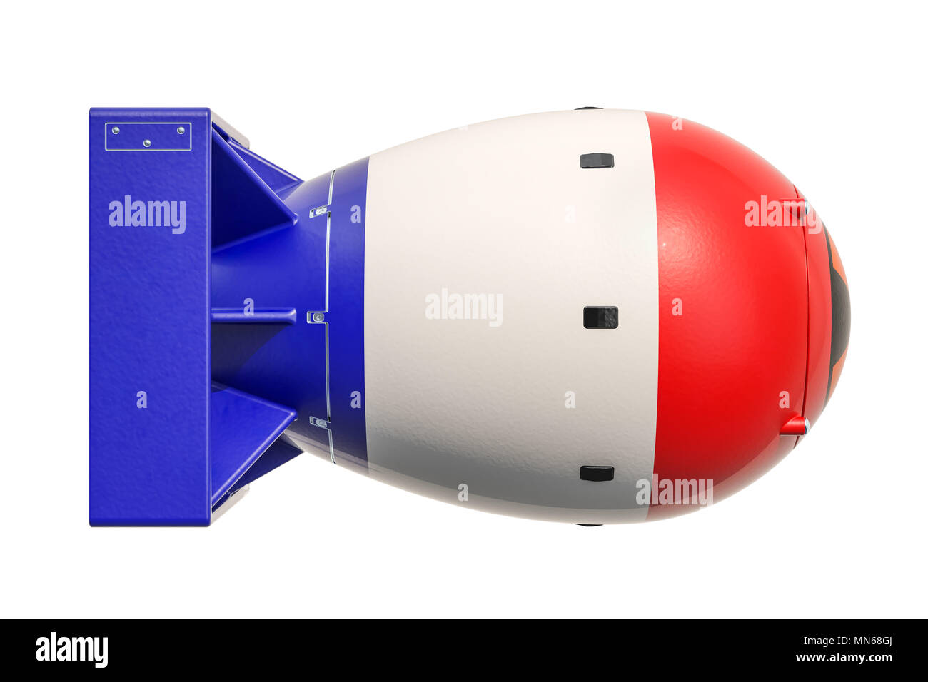 Französische Atomwaffen Konzept, 3D-Rendering Stockfoto