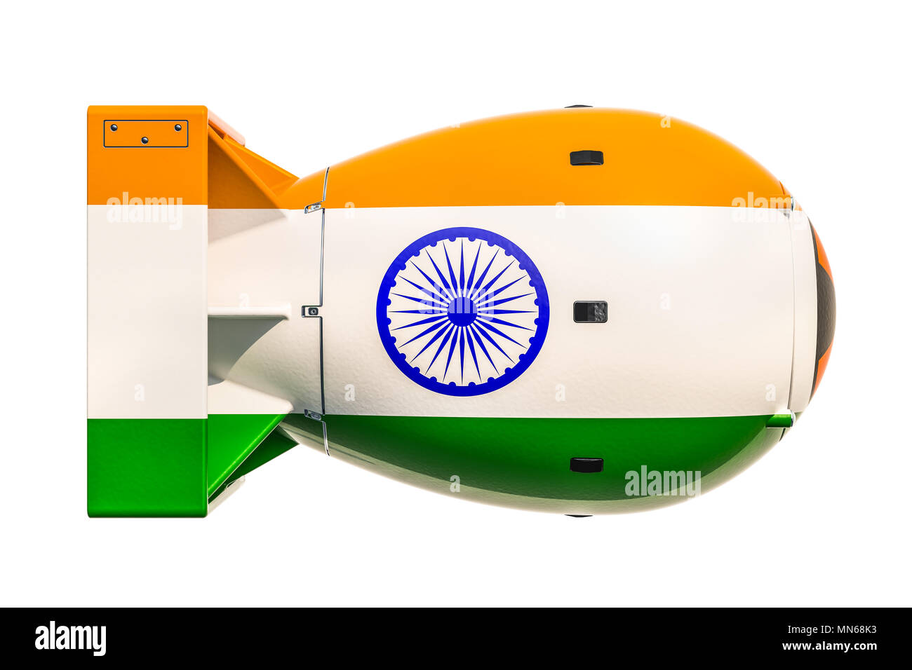 Indischen Atomwaffe Konzept, 3D-Rendering Stockfoto