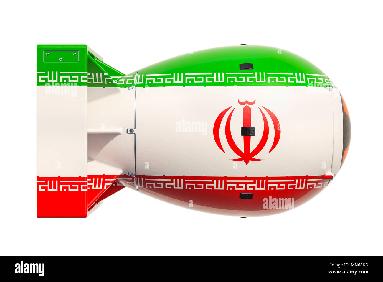 Iranische Atomwaffe Konzept, 3D-Rendering Stockfoto