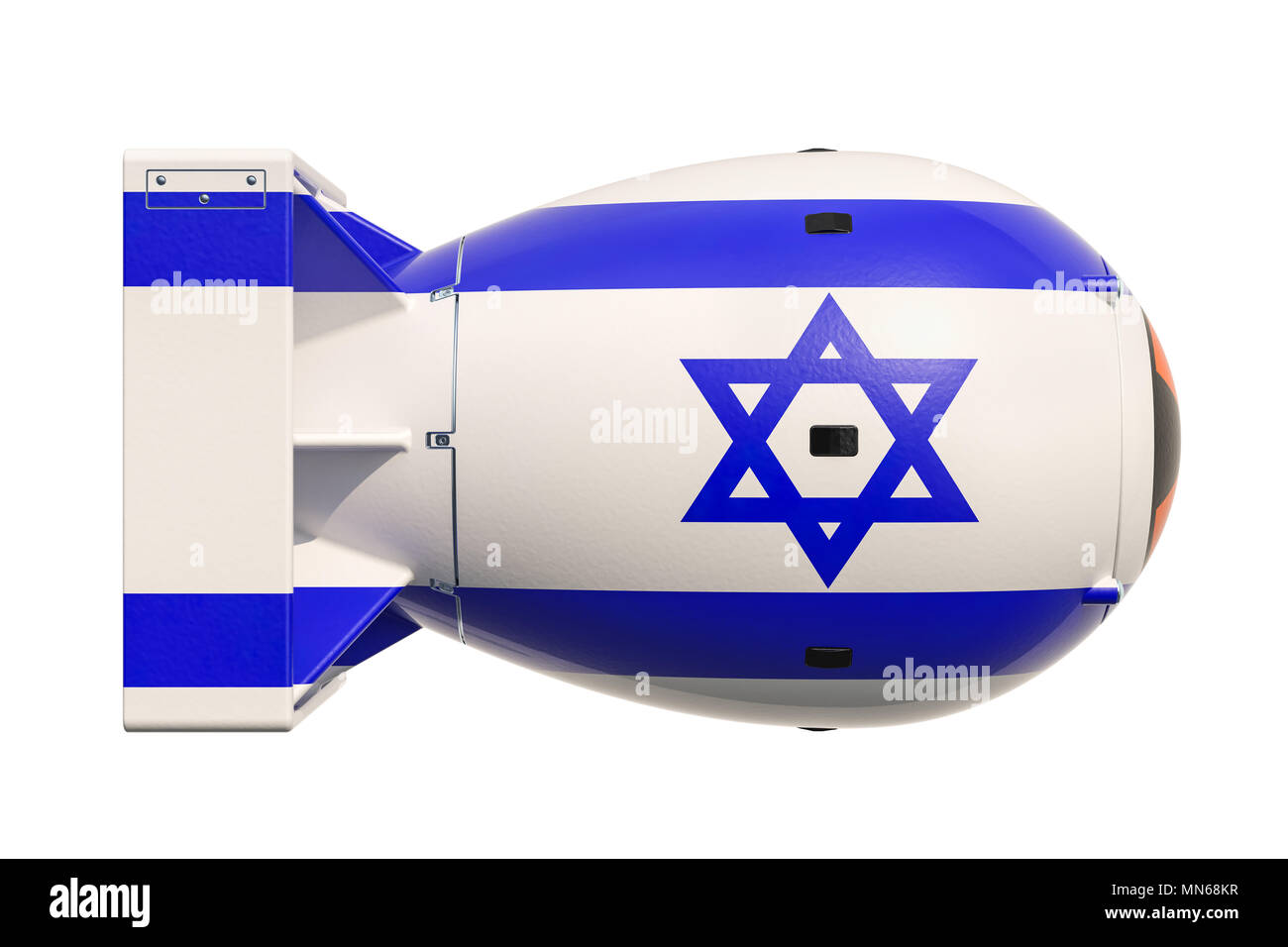Die israelischen Atomwaffen Konzept, 3D-Rendering Stockfoto