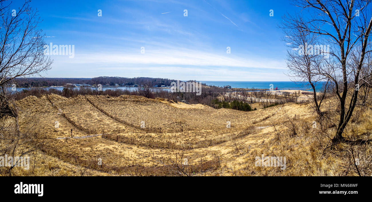 Blick vom Mt. Pisgah - Historische Ottawa Strand, Holland, Michigan Stockfoto