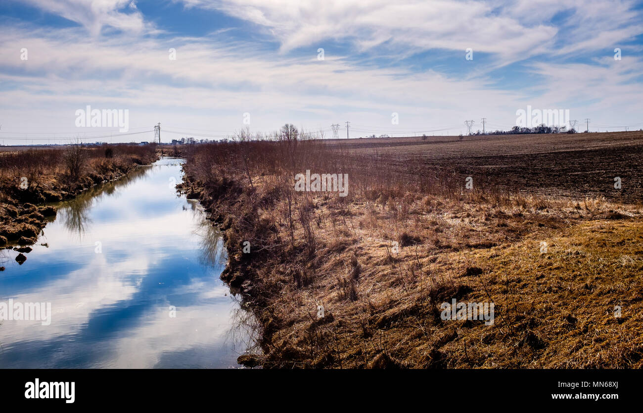 Ein warmer Februar Tag im Mittleren Westen Stockfoto