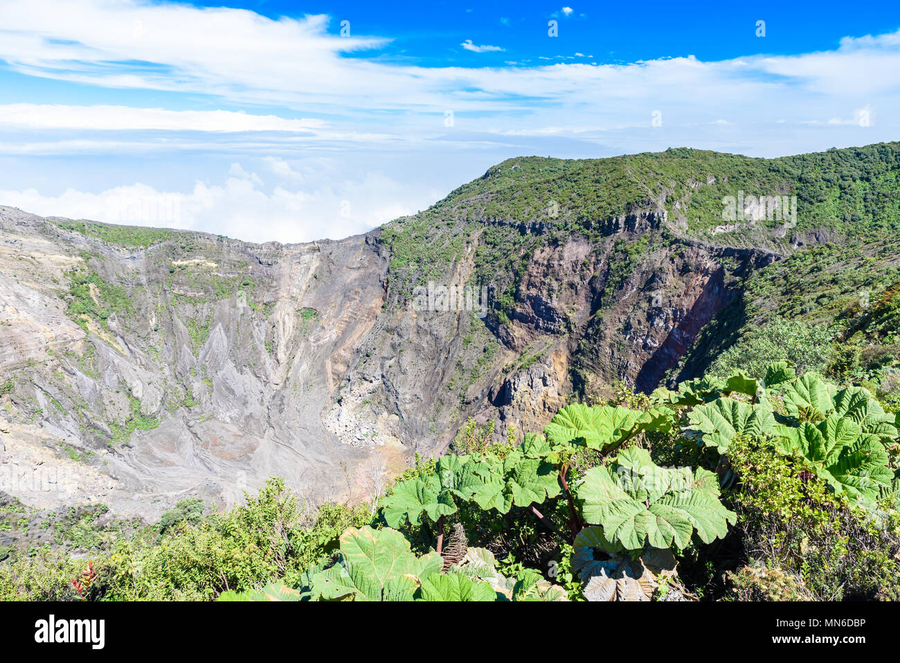 Vulkan Irazú - Crater Lake - Costa Rica Stockfoto
