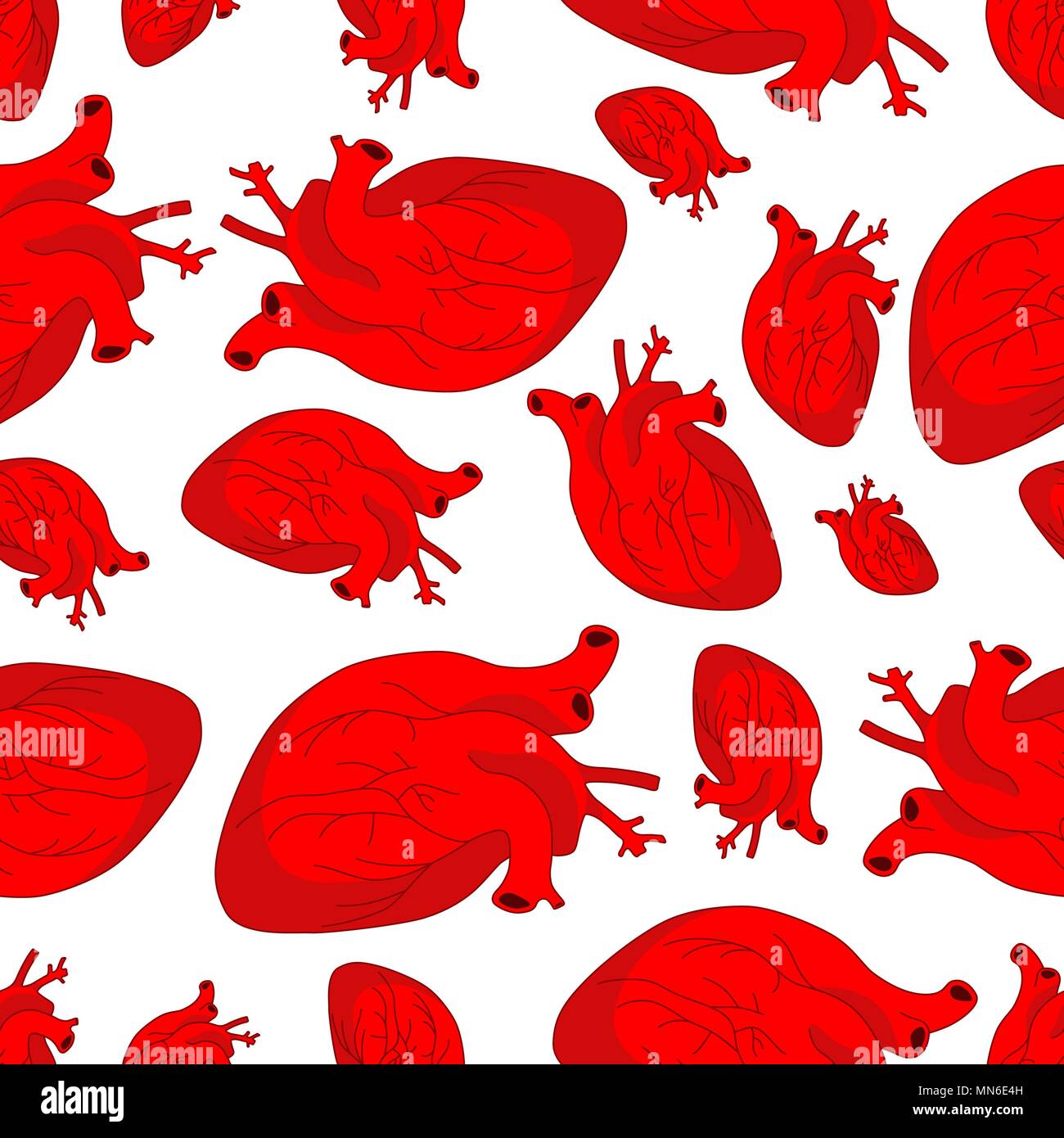 Organ des menschlichen Herzens. Tapeten, Hintergrund Stock Vektor