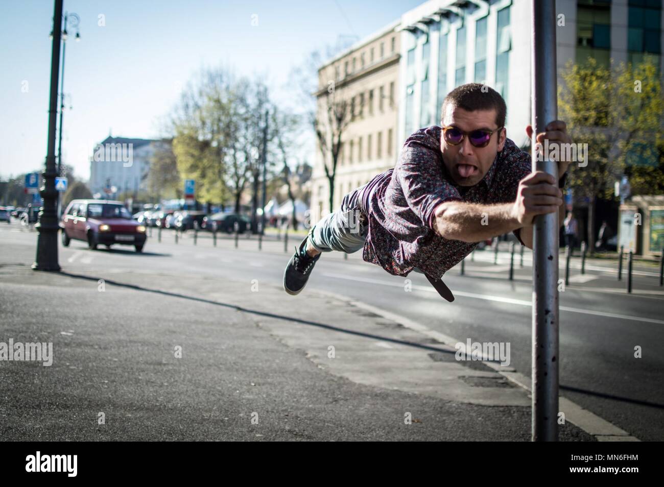 Levitation Stockfoto