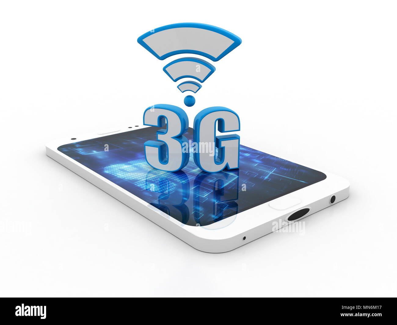 3G-Standard drahtlose Kommunikationstechnik, Mobile Telekommunikation Mobile High Speed data connection Business Konzept Stockfoto