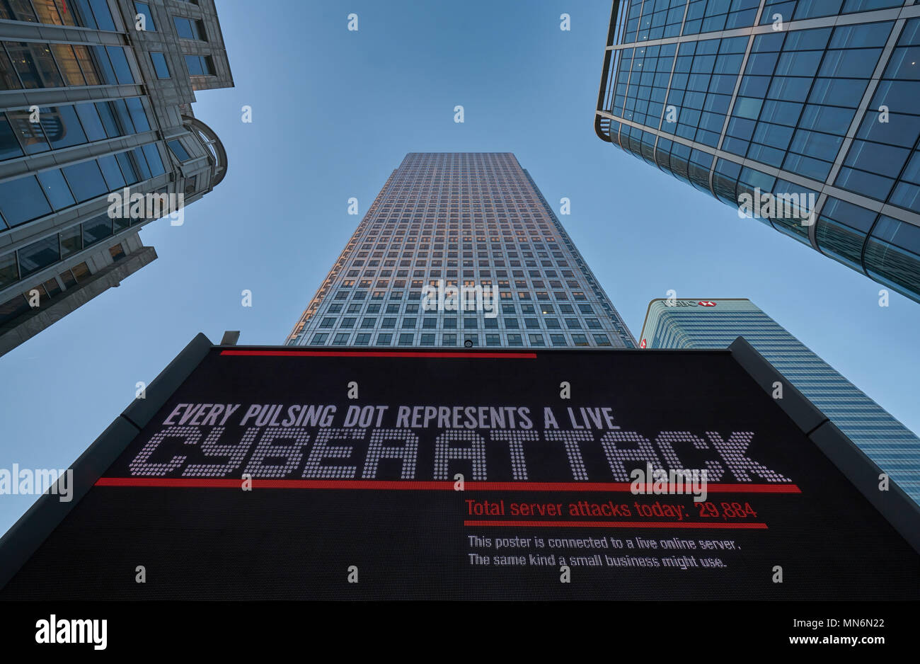 Cyber Attack Netzwerk Sicherheit Bank Sicherheit Stockfoto