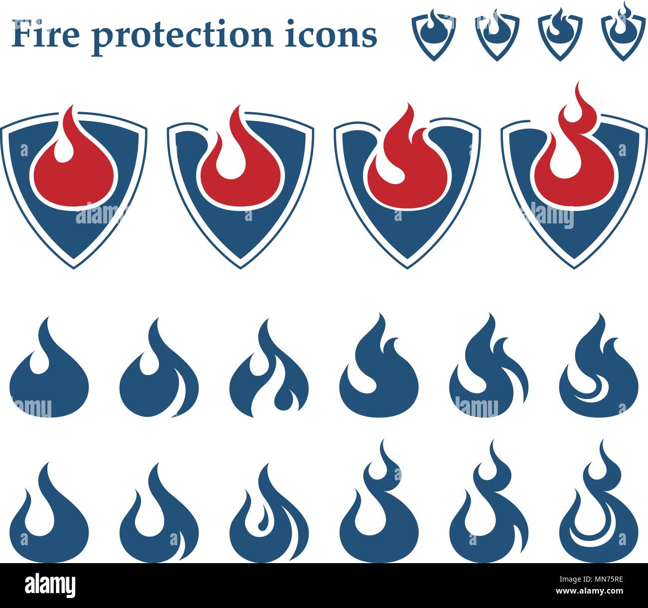 Brandschutz Symbole Stock Vektor