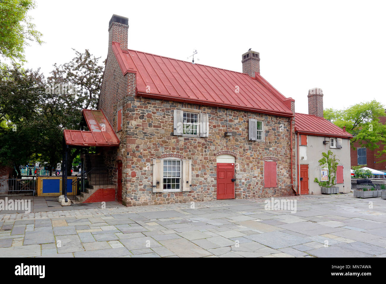 Altes Steinhaus (von der Vechte - cortelyou Haus gemacht), 336 3rd Street, Brooklyn, NY. Außen Stockfoto