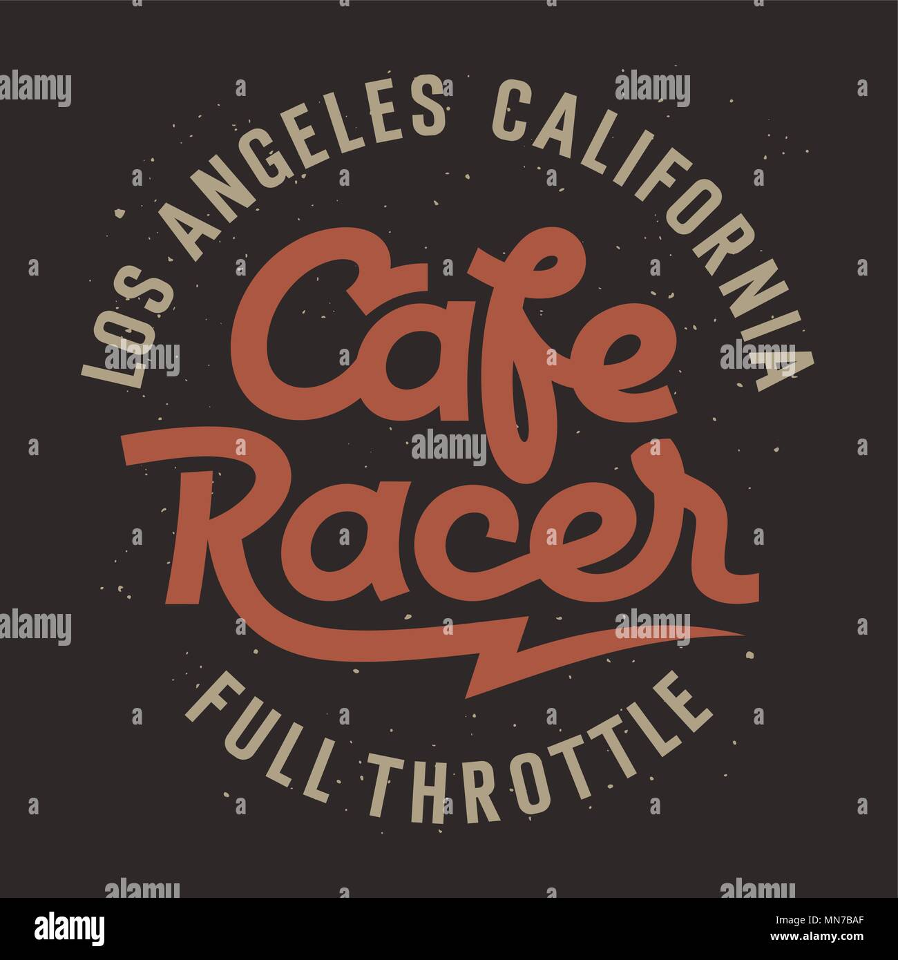 Café Racer handgezeichneten Schriftzug auf einem grunge Hintergrund/Vintage t-shirt Graphic Design / Graphic Tee Stock Vektor