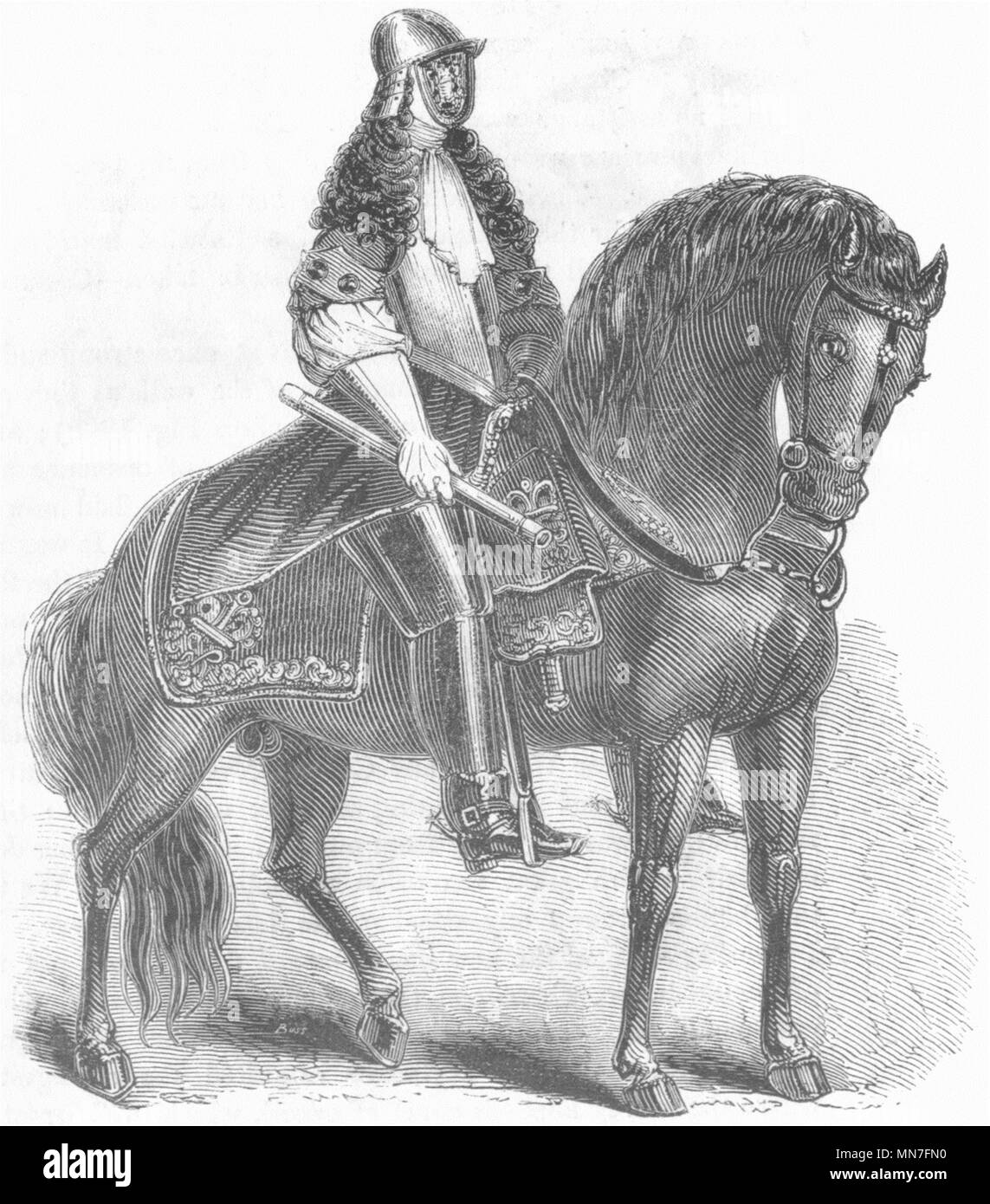 Könige. James II 1845 alte antike vintage Bild drucken Stockfoto