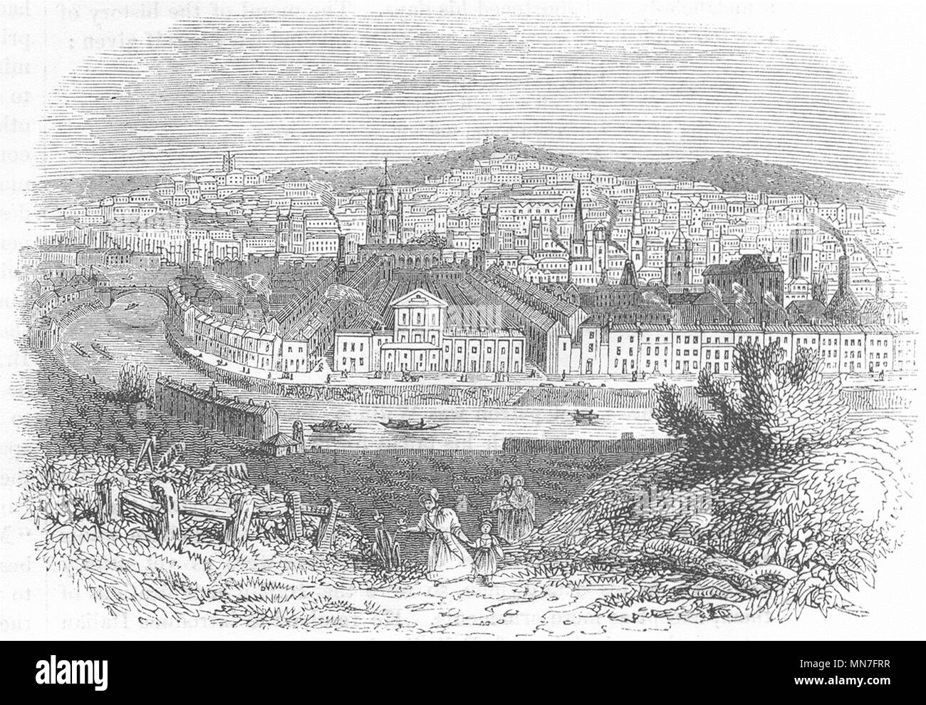 GLOS. Bristol, 17. Jahrhundert 1845 alte antike vintage Bild drucken Stockfoto