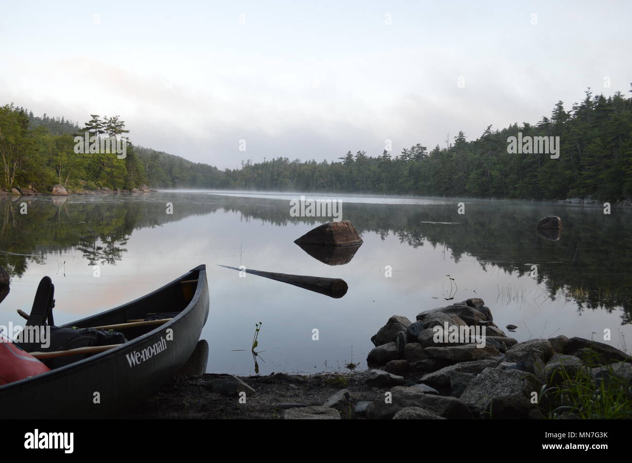 Kanu in Otter Lake, NS Stockfoto