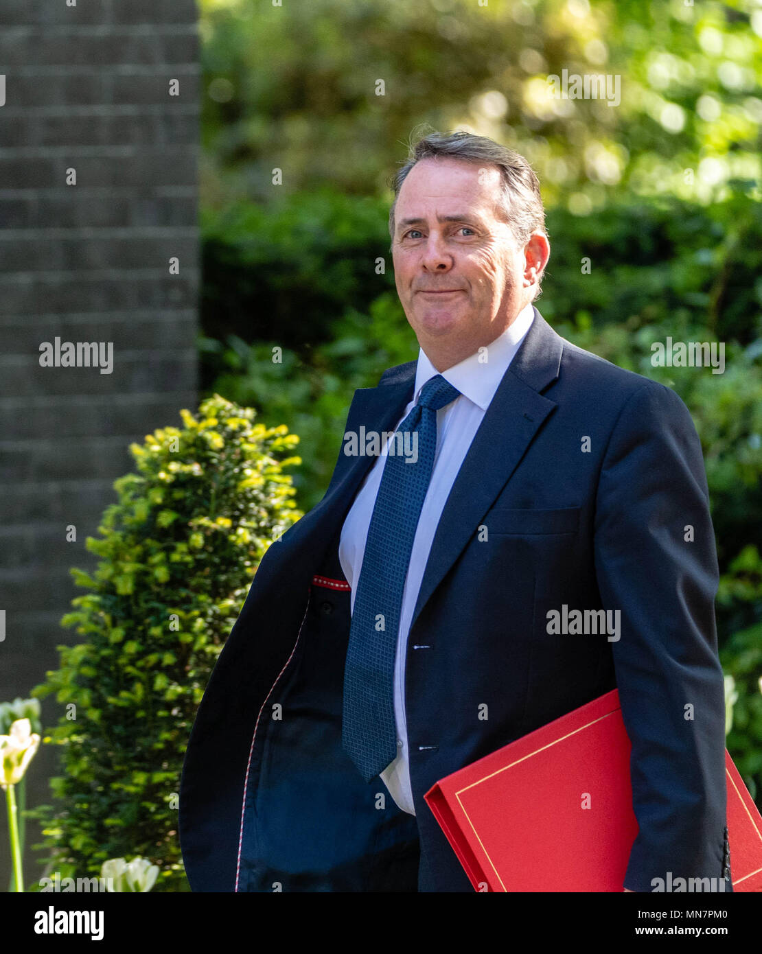 London, 15. Mai 2018, Liam Fox International Trade Sekretärin in Downing Street Credit Ian Davidson/Alamy Leben Nachrichten ankommt Stockfoto